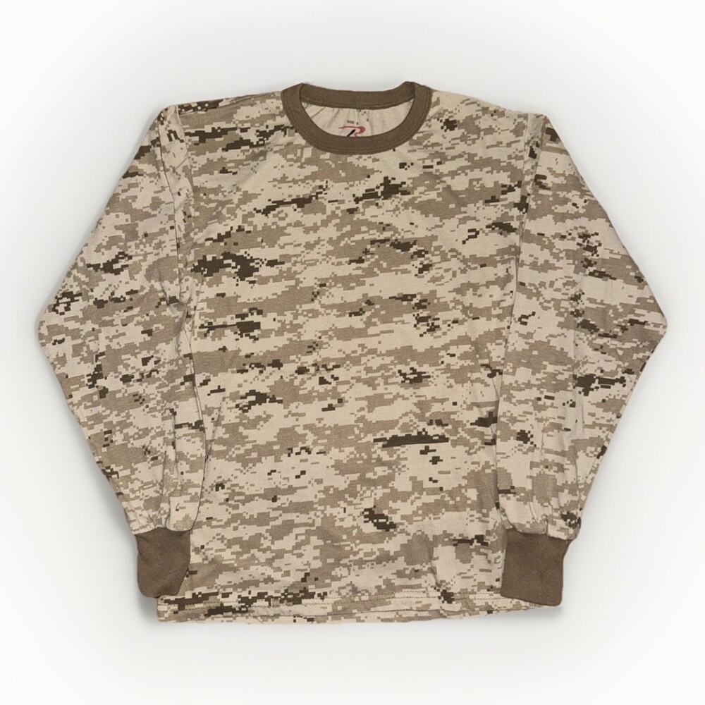 Rothco Digital Desert Camo Long Sleeve Shirt Tan Small 17x22 Military Style